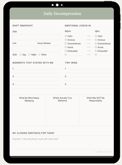 Nurse Reset System